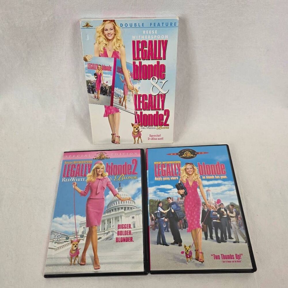 Legally Blonde 1 & 2 DVD Lot Reese Witherspoon 3